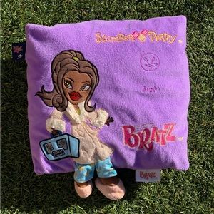 Bratz SASHA Slumber Party Plush Throw Pillow 3D 2003 MGA Purple 13” Pink